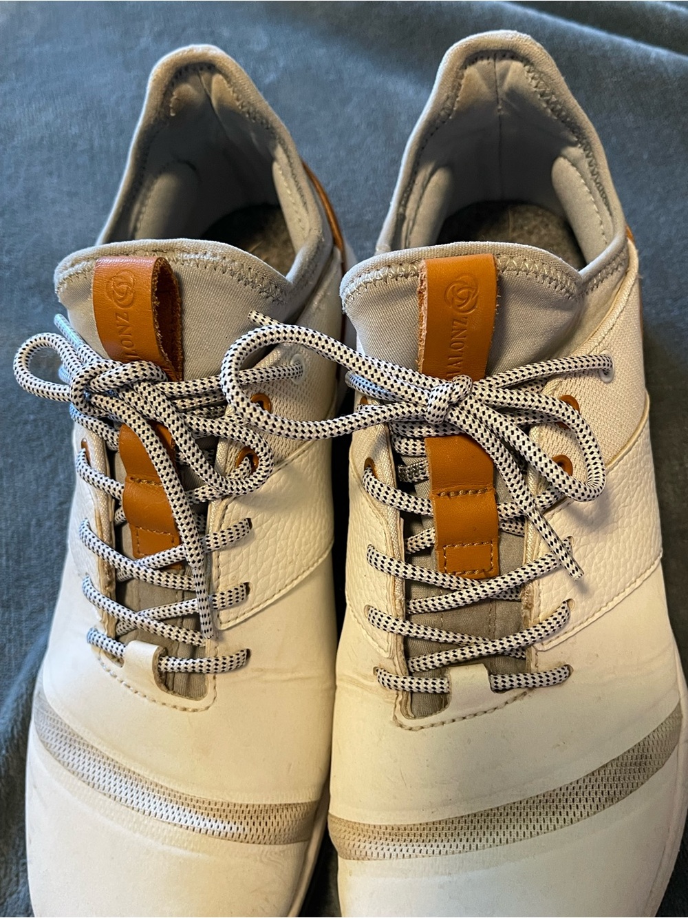 Athalonz EnVe Spikeless Golf Shoes Men’s Size 10 White/Tan - Picture 6 of 8